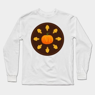 Cute Pumpkin Stamp Long Sleeve T-Shirt